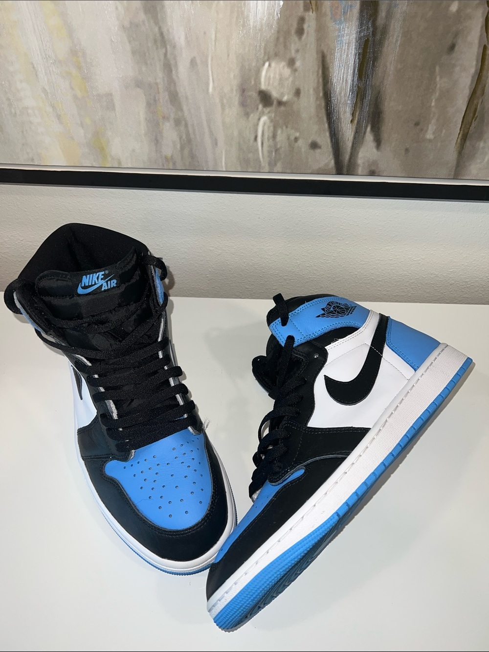 Nike Air Jordan 1 Mid - White/Black/University Blue